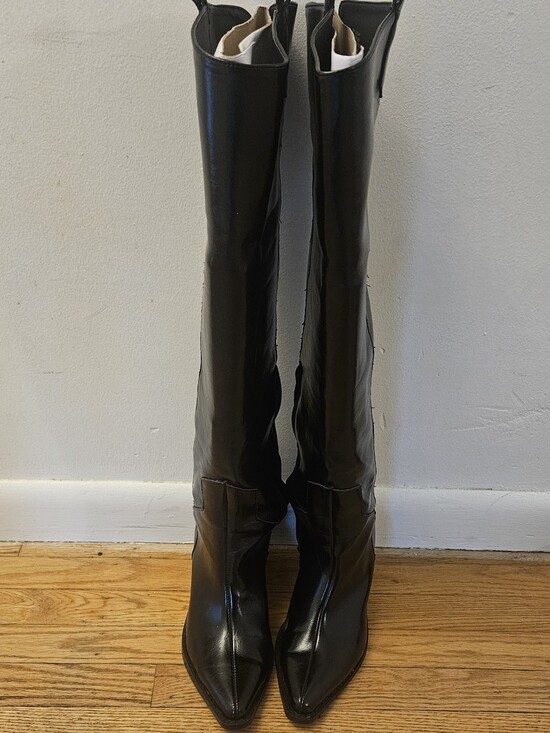 Wild Pair Shoes - Wild Pair Black Over-the-Knee Pointed Toe Boots